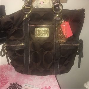 Brown coach purse